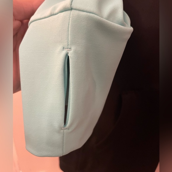 Flex It Pink black and teal zip up hoodie with laser cut pattern. - Picture 3 of 7